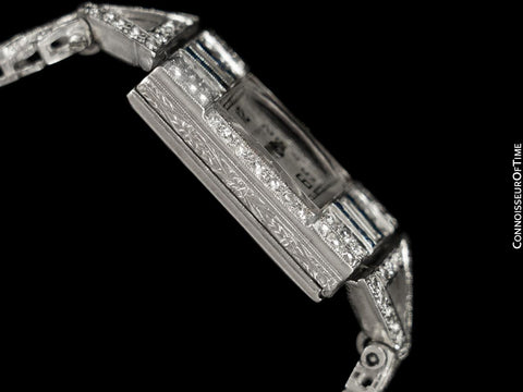 1921 Audemars Piguet For Betteridge Rare & Exquisite Art Deco Ladies Watch - Platinum, Diamonds & Sapphires