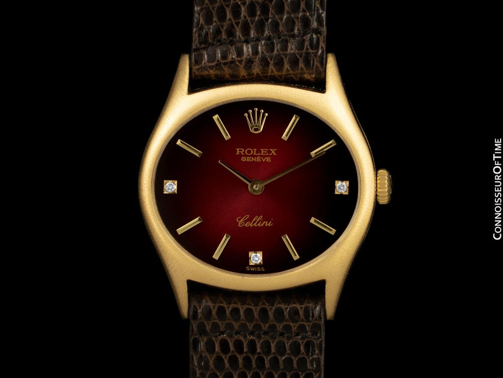 1976 Cellini Classic Vintage Ladies Watch with Red Vignette - Connoisseur of Time