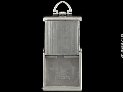 1928 Rolex Vintage Antique Cabriolet Clock Watch - Sterling Silver