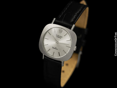 1968 Rolex Cellini Classic Vintage Ladies Handwound Watch, Ref. 3652 - 18K White Gold