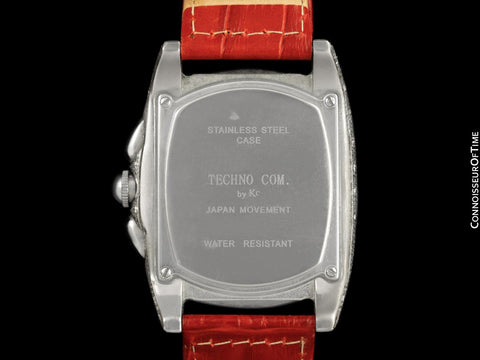 Techno Diamond Encrusted Flame Dial Watch - Personally Owned & Worn By Leslie West with Two COAs