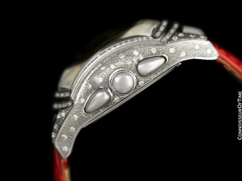 Techno Diamond Encrusted Flame Dial Watch - Personally Owned & Worn By Leslie West with Two COAs