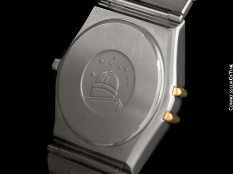 Omega Constellation Manhattan Mens 35mm Watch, Quartz, Date - Brushed Stainless Steel & 18K Gold