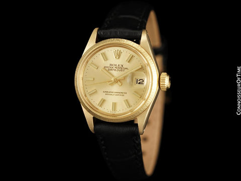 1969 Rolex Datejust (President) Ladies Vintage Watch with Champagne Dial - 18K Gold