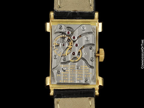 1940's Patek Philippe Vintage Mens Ref. 1450 "Top Hat" Watch - 18K Gold