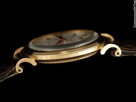 1953 Patek Philippe Vintage Mens Ref. 1491 "Scroll Lug" 18K Rose Gold Watch - Papers