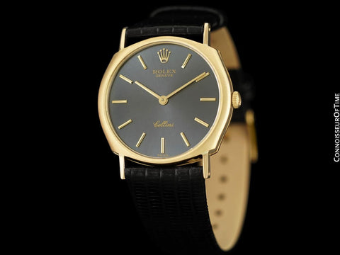1976 Rolex Cellini Vintage Mens Handwound Dress Watch, Ref. 3804 - 18K Gold