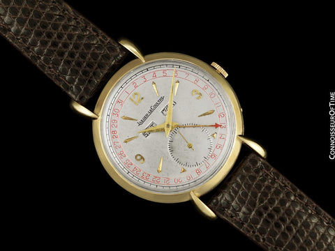 1941 Jaeger-LeCoultre Vintage Mens Triple Date Calendar Watch - 14K Gold