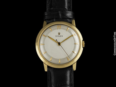 1965 Rolex Vintage Mens Handwound Dress Watch - 14K Gold