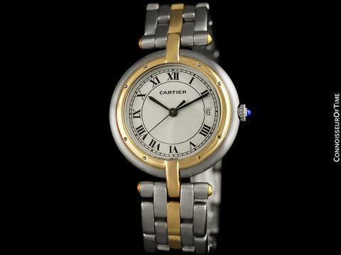 Cartier Panthere (Cougar) VLC Vendome Mens Midsize Stainless Steel & 18K Gold Watch - Box & Papers