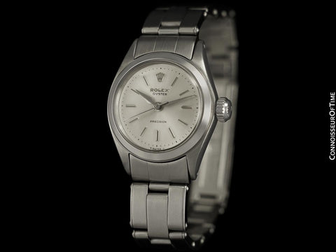 1965 Rolex Oyster Precision Ladies Handwound Vintage Watch - Stainless Steel