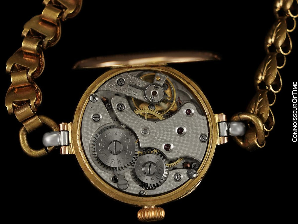 1920's Rolex Ladies Vintage Art Deco Watch 9K Rose Gold