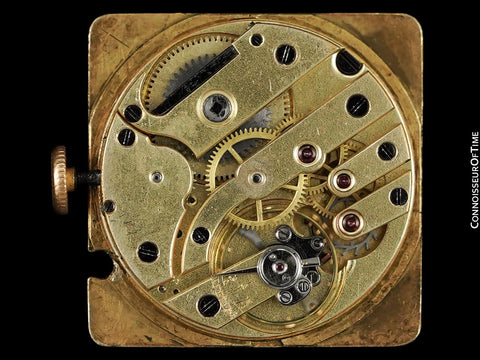 1920 Bernard Poitevin #1 (Like Audemars Piguet) Vintage Mens Officers 18K Gold Watch - Ultra Rare