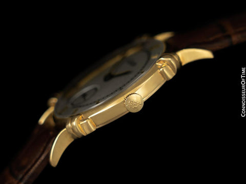 1947 Jaeger-LeCoultre Vintage Mens Midsize Watch, Beautiful Case - 14K Gold