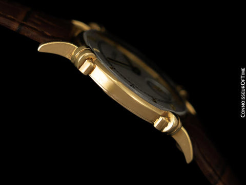 1947 Jaeger-LeCoultre Vintage Mens Midsize Watch, Beautiful Case - 14K Gold