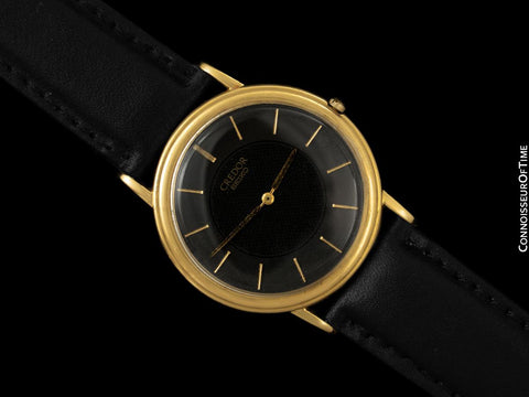 1982 Seiko Credor Vintage 18K Gold Mens Watch - OWNED & WORN BY YANKEE BASEBALL GREAT LEFTY GOMEZ
