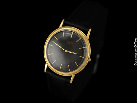1982 Seiko Credor Vintage 18K Gold Mens Watch - OWNED & WORN BY YANKEE BASEBALL GREAT LEFTY GOMEZ