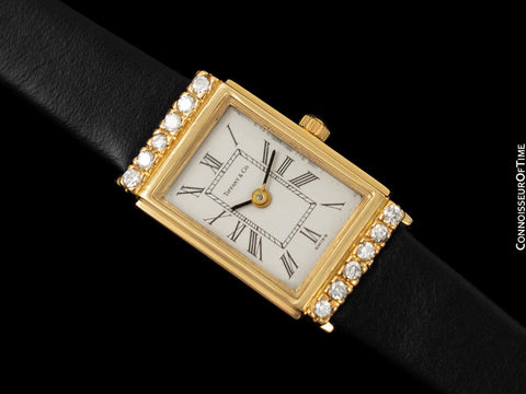 Tiffany & Co. Ladies Classic Dress Watch - 14K Gold & Diamonds