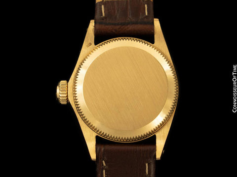 1966 Rolex Oyster Perpetual Ladies Vintage Watch with Champagne Dial - 18K Gold