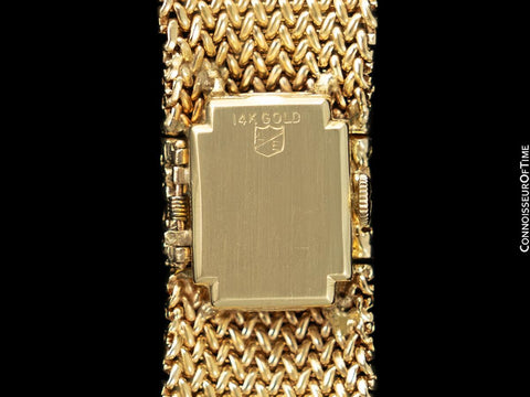 1960's Vintage Ladies Cocktail Bracelet with Omega Watch - 14K Gold