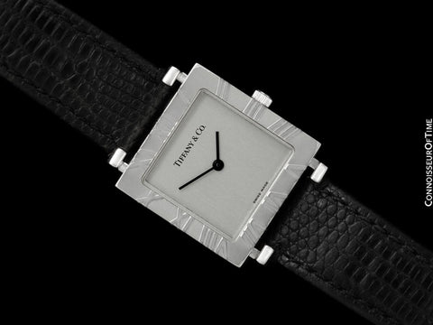 Tiffany & Co. Atlas Mens Midsize Unisex Square Watch - Sterling Silver