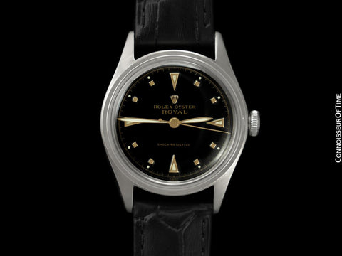 1948 Rolex Oyster Royal Mens Vintage "Shock Resisting" Watch, Stainless Steel - Classic & Uncommon Design