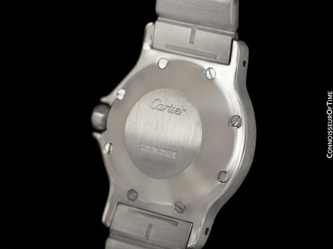 Cartier Santos Octagon Mens Unisex Midsize Watch, Automatic - Stainless Steel