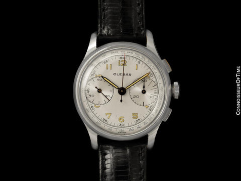1940's Clebar-Zodiac Vintage Mens Sporting Chronograph - Stainless Steel