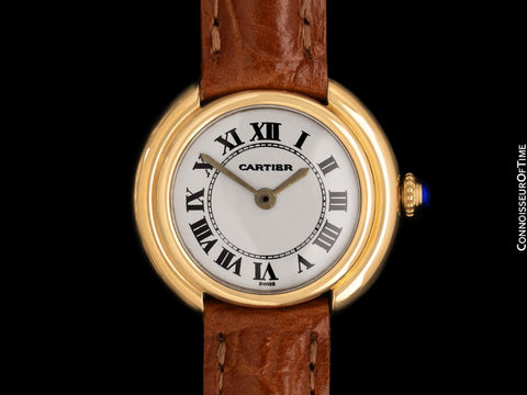 Cartier Ellipse Vintage Ladies Mechanical Watch - Solid 18K Gold