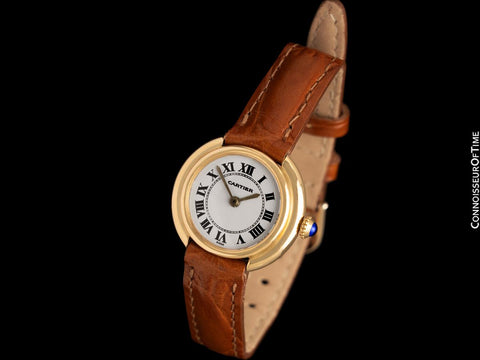 Cartier Ellipse Vintage Ladies Mechanical Watch - Solid 18K Gold