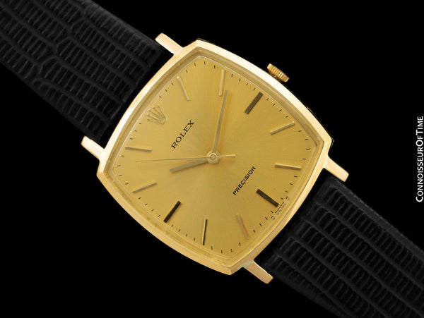 1975 Rolex Precision Vintage Mens Handwound Dress Watch - 18K Gold