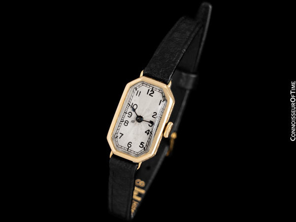 1923 Rolex Ladies Vintage Art Nouveau Watch 18K Gold