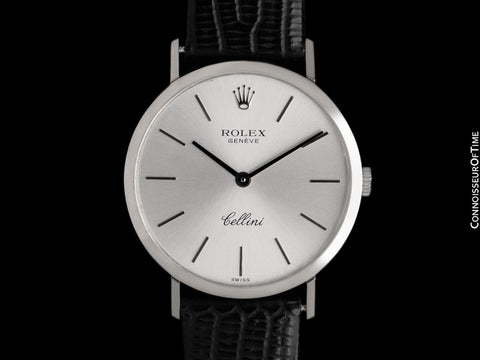 Rolex Cellini Mens 18K Gold Ref. 4112 Handwound Dress Watch - 18K White Gold