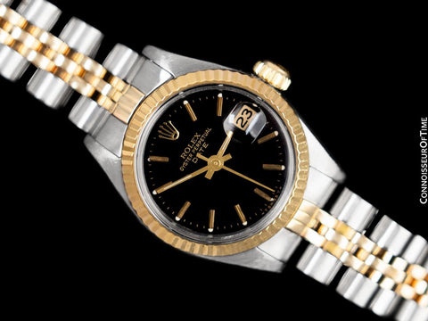 1984 Rolex Ladies 2-Tone 6917 Datejust, 18K Gold & Stainless Steel Watch - Boxes & Certificate