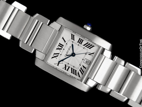 Cartier Tank Francaise Mens Automatic SS Steel W51002Q3 Watch