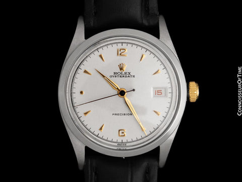 1952 Rolex Oysterdate Vintage Mens Handwound Watch with Red Date - Stainless Steel & 18K Gold