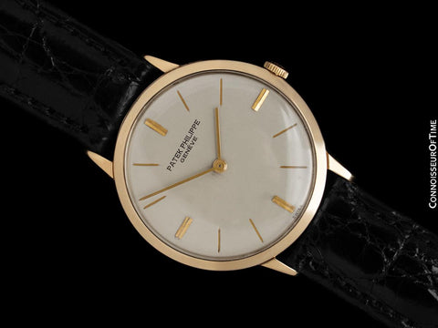 1960's Patek Philippe Vintage Mens Handwound Ref. 3468 18K Gold Dress Watch
