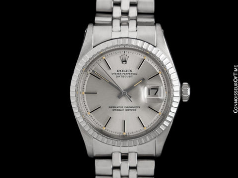 1973 Rolex Vintage Mens Datejust Ref. 1601 Watch with Pie Pan Dial - Stainless Steel
