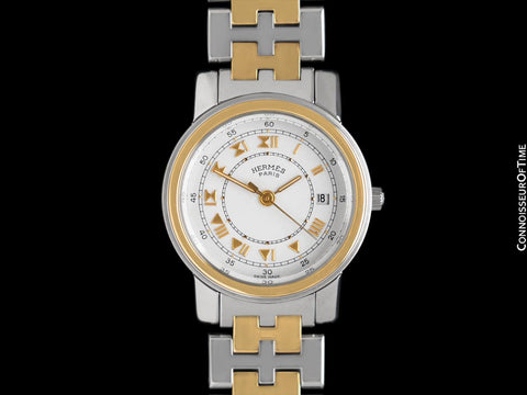 Hermes Carrick Ladies Two-Tone Watch with Bracelet - Stainless Steel & 18K Gold