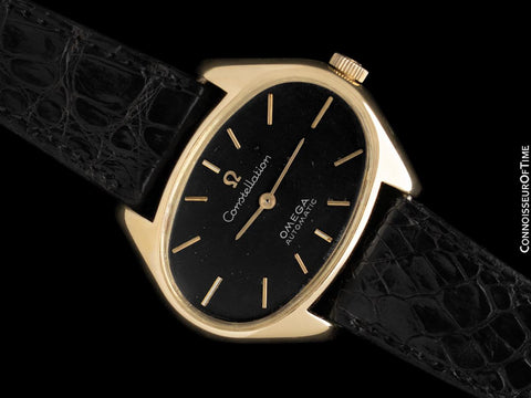 1969 Omega Constellation Very Rare Mens Midsize Unisex Vintage Watch - 18K Gold
