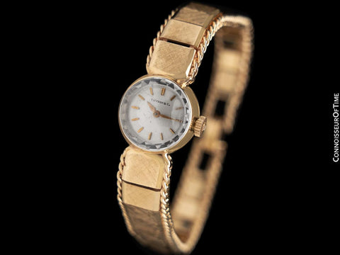 1960's Tiffany & Co. Ladies Vintage Dress Bracelet Watch - 14K Gold