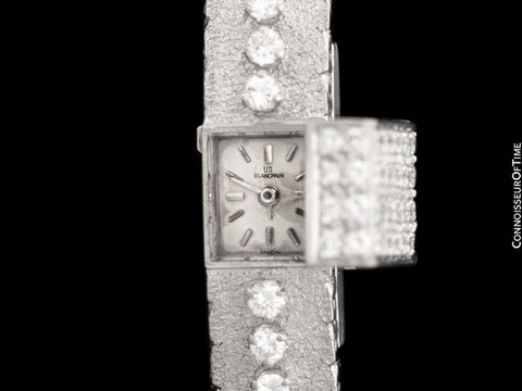 1960's Blancpain S+F Vintage Ladies Backwind Cocktail Watch - 18K White Gold & Diamonds