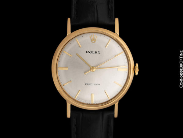 1971 Rolex Precision Vintage Mens Classic Ref. 9708 Dress Watch - 18K Gold