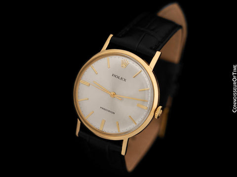 1971 Rolex Precision Vintage Mens Classic Ref. 9708 Dress Watch - 18K Gold