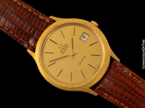Owned & Worn By Richard Chamberlain - Omega De Ville 18K Gold Plated & Stainless Steel Watch