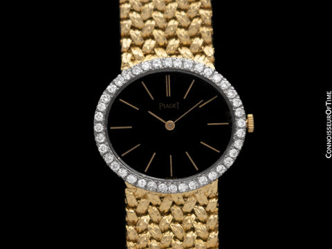 Piaget Ladies Vintage Cocktail Watch - 18K Gold & Factory Piaget Diamonds