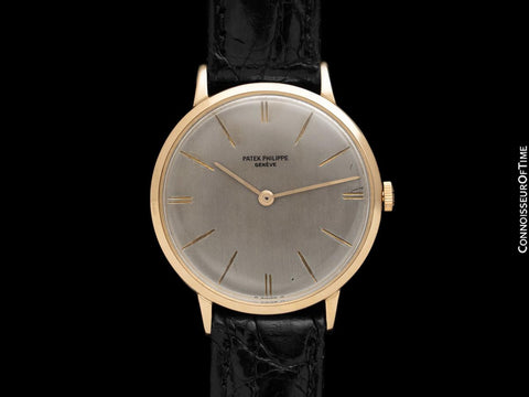 1965 Patek Philippe Vintage Mens Handwound Ref. 3468 18K Gold Dress Watch