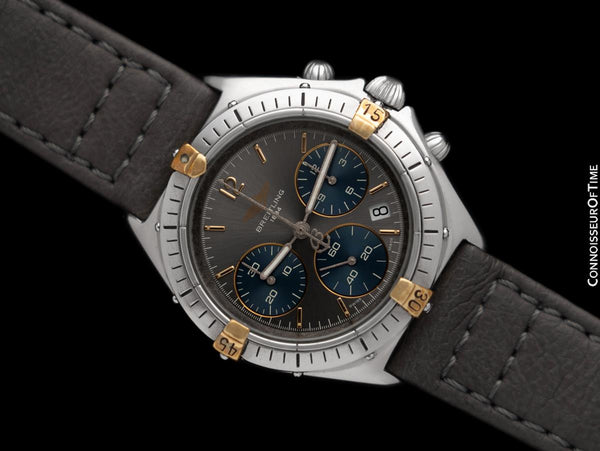 Breitling Windrider Chrono Sextant Mens Midsize Chronograph Watch, Stainless Steel & 18K Gold - B55045