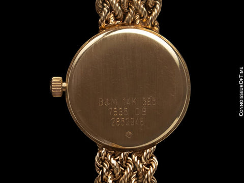 Baume & Mercier Classique Ladies Luxury Watch - 14K Gold & Original Factory Diamonds