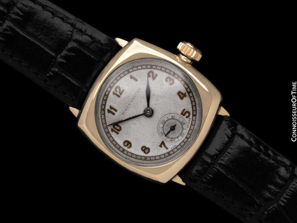 1935 Rolex Rare Early Oyster Vintage Mens 9K Gold Watch